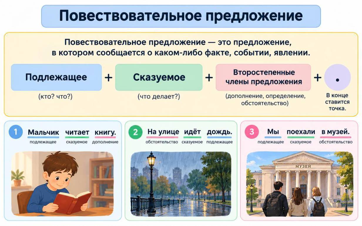 Повествовательное предложение
