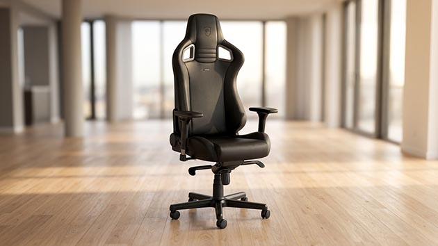 Noblechairs EPIC Black Edition. Фото: Татьяна Фадеева / Нейросеть