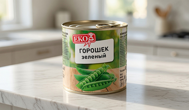Горошек зеленый из мозговых сортов Eko