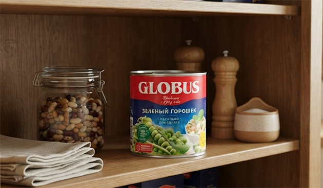 Консервированный зеленый горошек Globus
