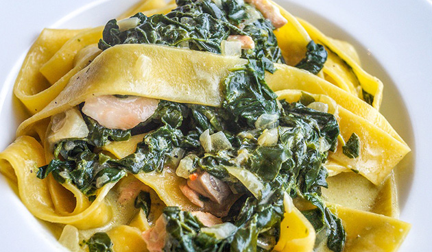 Спагетти со шпинатом