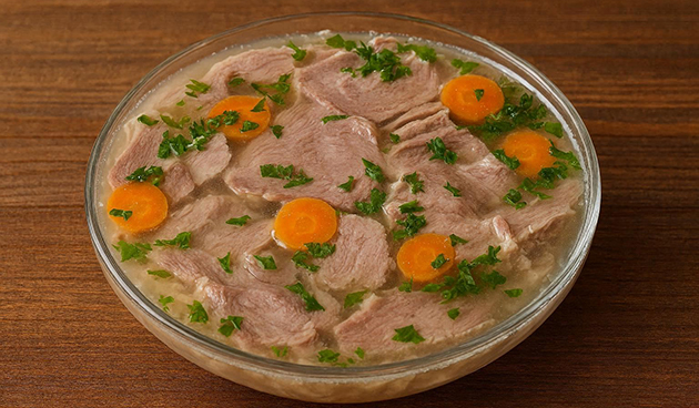 Заливное из говяжьего языка