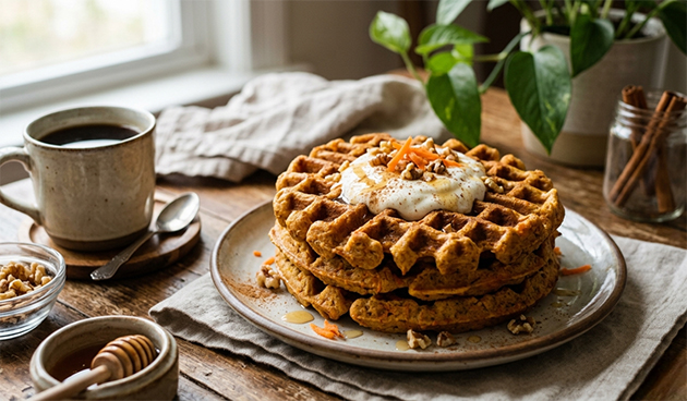 Морковные вафли с корицей