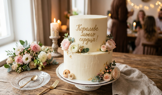 Красивые картинки-референсы и фото тортов с надписями