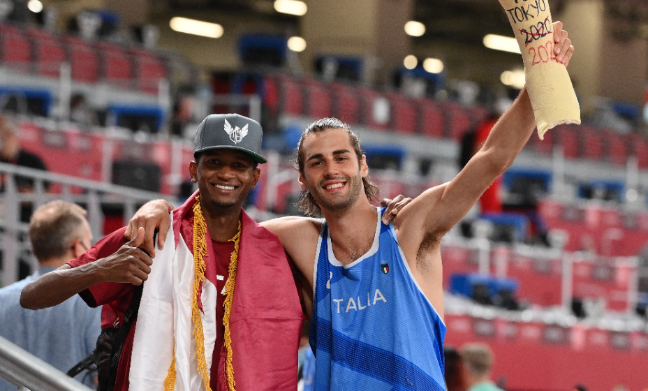 Катарец Мутаз Баршим и итальянец Джанмарко Тамбери стали олимпийскими чемпионами Игр в прыжках в высоту впервые в истории. Фото: Global Press Look