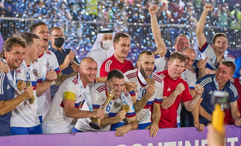 Сборная России по пляжному футболу выступая под названием 