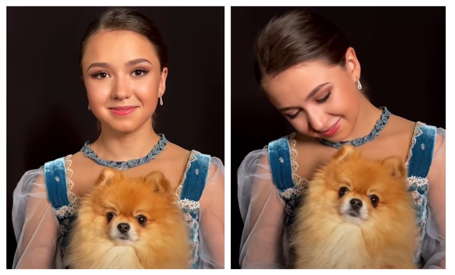 Камила Валиева опубликовала короткое видео с собачкой. Фото: Соцсети Камилы Валиевой