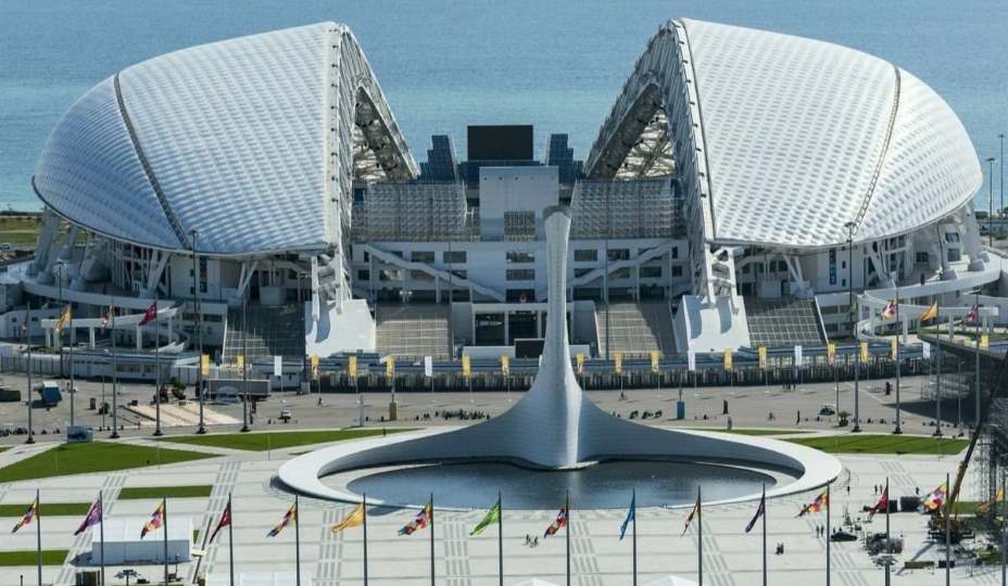 Стадион «Фишт» в Сочи очень живописен. Фото: Соцсети ФК «Сочи»