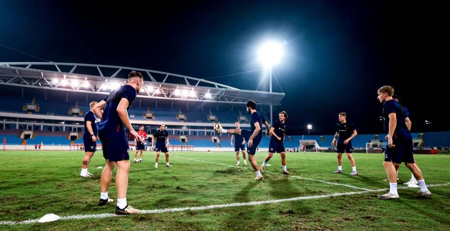 Сборная России будет тренироваться в отеле в тренажерном зале. Фото: РФС