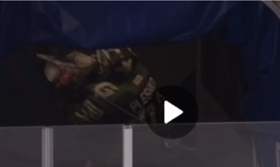 Плешков сломал клюшку, фото снимок экрана